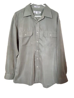 Camisa de vestir Oleg Cassini para hombre talla MEDIANA, manga larga, abotonada, bolsillos Foto 1 de 4