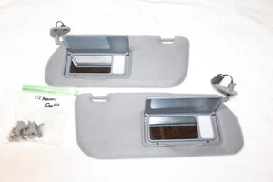 00-05 Hyundai SONATA Sunvisors w/ Sun Visor Clips DUAL LIGHTED Mirrors Dark Gray - Bild 1 von 3