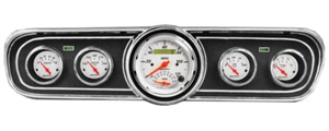 65 66 Mustang Black Dash Bezel w/ Auto Meter Arctic White Gauges - Foto 1 di 5