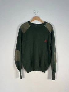 Vintage Burberry Wool Suede Leather Sweater Pullover (Size: XL) Made in England - Picture 1 of 8
