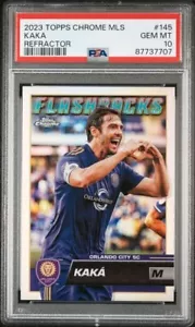 2023 Topps Chrome MLS Kaka REFRACTOR Flashbacks PSA 10 GEM #145 - Picture 1 of 2