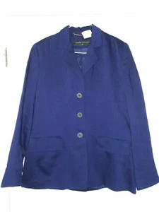Blue Karen Millen Skirt Suit 12 Jacket Silk Mohair Office Workwear Wedding - Picture 1 of 12