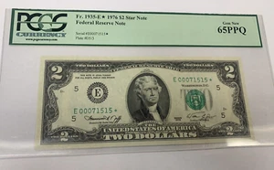 Fr. 1935 E* $2 1976 FR Star Note Richmond E-* Block PCGS 65 PPQ Low Serial # - Picture 1 of 6