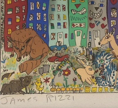 James RIZZI: original 3D „IT‘S A JUNGLE OUT THERE“, handsigniert, gerahmt - Bild 1 von 4
