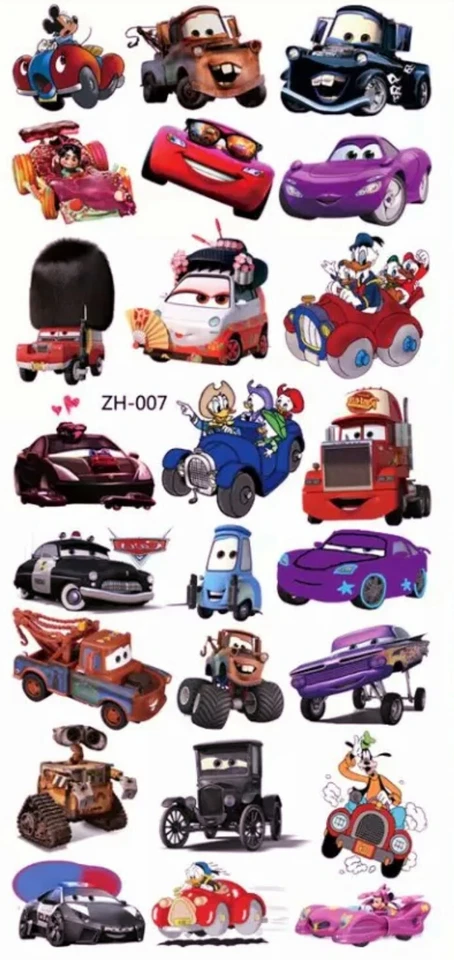 MARKENLOS 3D Einmal-Tattoos Temporär Cars Lightning McQueen 9cm x 19cm Party Geburtstag