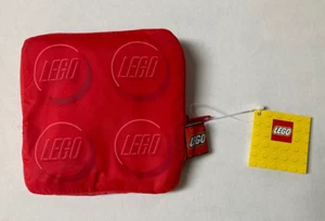 Lego wiederverwendbare Tragetasche 852858 rot Lego Stein Muster Reißverschluss Tasche Neu mit Etikett - Bild 1 von 9