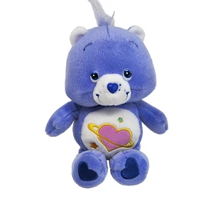 8" 2003 CARE BEARS DAYDREAM BEAR PURPLE W/ HEART PLANET STUFFED ANIMAL PLUSH TOY - Picture 1 of 6