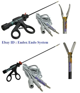 Laparoscopia 5mm Robi Pinzas Bipolares Bipolar Marryland Giratorias 2 Cables 4 Piezas - Imagen 1 de 8