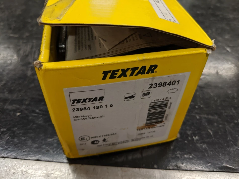 Pastilla de freno de disco delantera Textar 2398401 para Mini Cooper + Clubman 2007-2015 Foto 1 de 3