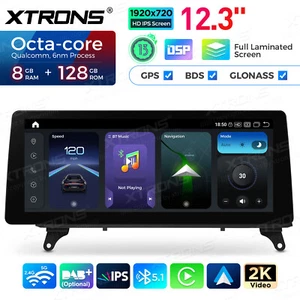 12.3" Android Car GPS Stereo 8Core 8+128GB Carplay USB For BMW X5 E70 X6 E71 CIC - Picture 1 of 12