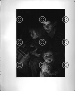 BOOK PLATE B&W Photo ANSEL ADAMS Trailer-camp Children / Homecoming - Picture 1 of 2