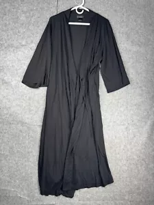 Natori Nightgown Women's Medium Black Open Front Tie Sleepwear Modal Blend - Picture 1 of 5