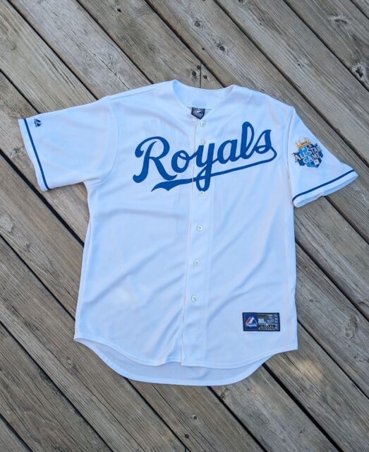 Kansas City Royals Majestic Fashion 2015 World Series Champions Gold  Program Flex Base Jersey - White