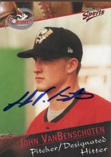 Williamsport Crosscutters JOHN VANBENSCHOTEN Signed Card autograph AUTO PIRATES