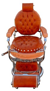 Antique 1920s Art Deco Style Double Koken Barber Chair, Fully Restored