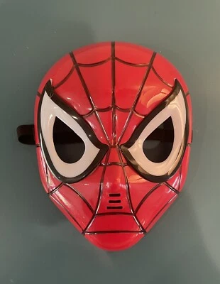 Máscara de brinquedo de plástico infantil Spider-Man Light-Up - Excelente estado usado - Imagem 1 de 4