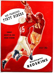 San Francisco 49ers VS Washington Redskins-NFL Program 8/30/1953-Kezar-stats-VF - Bild 1 von 1