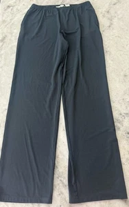 TravelSmith Dark Gray Pull On Slinky Pants Women's Sz M Wide Leg USA Classic - Picture 1 of 7