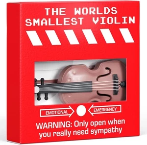 El violín más pequeño del mundo divertido regalo de cumpleaños - regalo para él y ella  - Imagen 1 de 6