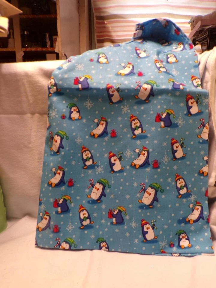 Tecido-algodão-vintage A F Nathan IMPRESSÃO DE PINGUIM-INVERNO BEM-VINDO 1 jarda #4370 - Imagem 1 de 1