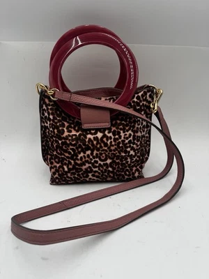 vince camuto Iggy leopard Print with the Ring Handle Crossbody Bag Pink Leather - Image 1 of 4