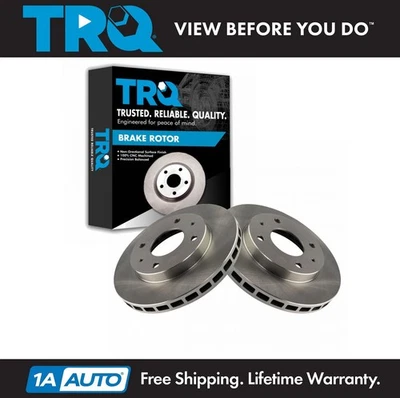 TRQ Brake Rotor Front Pair for Mitsubishi Eagle Plymouth - Image 1 of 4