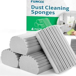 Dust Cleaning Sponge, [4 Pack] Damp Dusting Sponges, Scrub Dusters for Cleaning - Picture 1 of 8