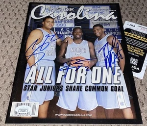 RASHAD MCCANTS SEAN MAY RAYMOND FELTON SIGNED MAGAZINE JSA UNC BASKETBALL HEELS - Picture 1 of 1