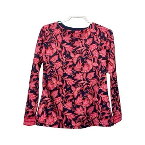 NWOT Boden Panelled bikini Top-shirt Size 14 Long Sleeve Bold colorful Beach - Picture 1 of 9