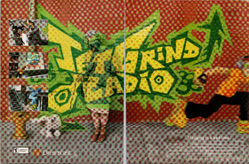 Sega Dreamcast Jet Grind Radio 2000 Magazine Print Ad 2-Page Urban Graffiti Art