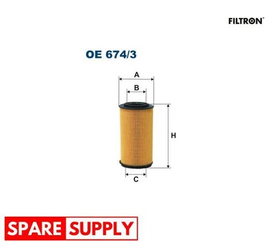 OIL FILTER FOR HYUNDAI KIA FILTRON OE 674/3 - Image 1 of 4