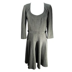 Vestido Ann Taylor Talla 8 Ajuste Acampanado Cuello Redondo Imitación Cinturón Ponte Tejido Elástico Carrera - Imagen 1 de 13