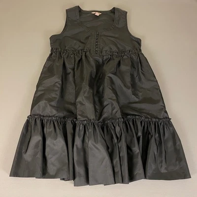 H&M Dress Women's Size 12 Black Nylon Blend Tiered Ruffled Sleeveless - Image 1 of 4