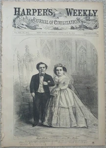 1863 Harper's Weekly 21. Februar, Bürgerkrieg, Tom Thumb, emanzipierte Sklaven - Bild 1 von 7