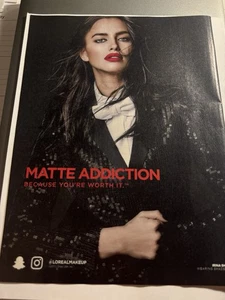 Pubblicità Stampa Originale 2017 Di Irina Shayk Per Matte Addiction L'Oréal 8 X11 - Foto 1 di 6