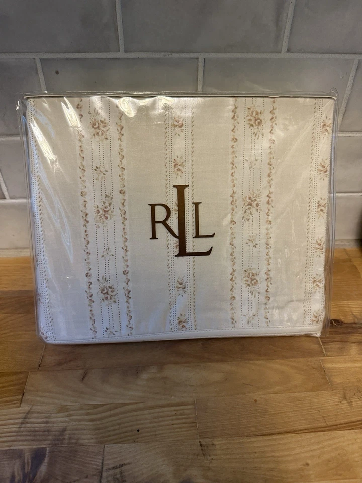 Ralph Lauren Prairie Plains King Sábana Plana Floral Borde de Encaje Nuevo en Paquete Foto 1 de 4