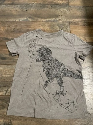 boys gray dinosaur graphic short sleeve t-shirt size s(6/7) - Image 1 of 4