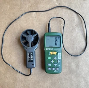 Termoanemometro Extech AN100 con sonda a palette misuratore di flusso d'aria CFM/CMM usato - Foto 1 di 4