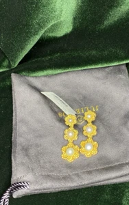 Julie Vos Coletter Tier Earrings NWT 18k Gold Plated - Picture 1 of 4