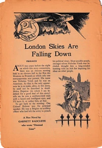 1938 ARGOSY complete 6 part pulp excerpt novel LONDON SKIES ARE FALLING DOWN - Picture 1 of 6