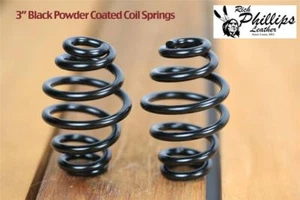 Black Powder Coated 3" coil motorcycle seat springs chopper harley sportster USA - Bild 1 von 1