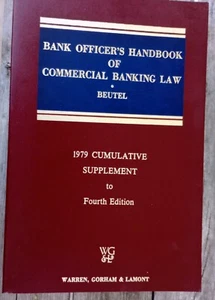 BANK OFFICER HANDBOOK OF COMMERCIAL BANKING LAW Frederick Beutel Supplement 70s - Picture 1 of 5