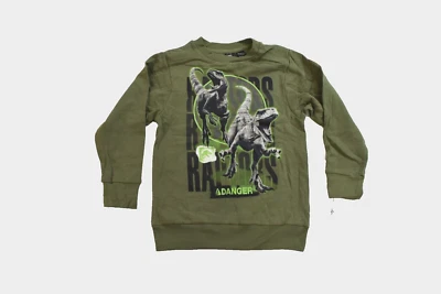 Sudadera Jurassic World Dominion Juvenil Niños Raptor Dinosaurio Película Nueva con Etiquetas Mediana Foto 1 de 4