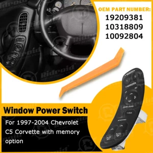 Master Power Window Control Switch Front Left For 1997-04 Chevrolet C5 Corvette - Foto 1 di 20