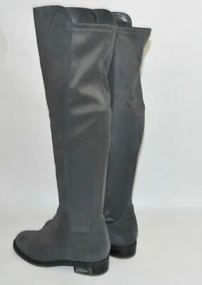 Bota Rubia Danny Sobre la Rodilla Impermeable Gris Elástica Gamuza 6 1/2 B6208 Foto 1 de 4