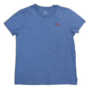 Levi's Logo Applique Chest Crew Neck Short Sleeve T-Shirt S NWT Colony Blue - Picture 1 of 1