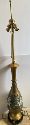 Vintage Marbro Lamp Champleve Brass Large MCM Hollywood Regency - Image 1 of 4