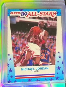 1989 Fleer 89 All Stars Sticker- Michael Jordan #3 - Picture 1 of 2