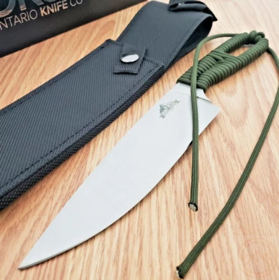 Cuchillo fijo Ontario Hunt Plus Camp 6" hoja de acero inoxidable cable mango envuelto Foto 1 de 4