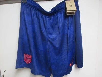 NIKE EE. UU. FÚTBOL DRI-FIT JUEGO PANTALONES CORTOS (XXL SLIM) NUEVOS CON ETIQUETAS AZUL LOGOTIPOS ELEVADOS LICENCIADOS Foto 1 de 4